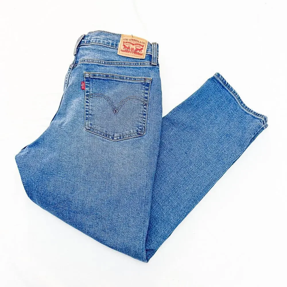 Levi's Wedgie Straight Button Fly Denim Jeans Straight Leg Size 32